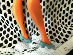 light blue bow shoes side